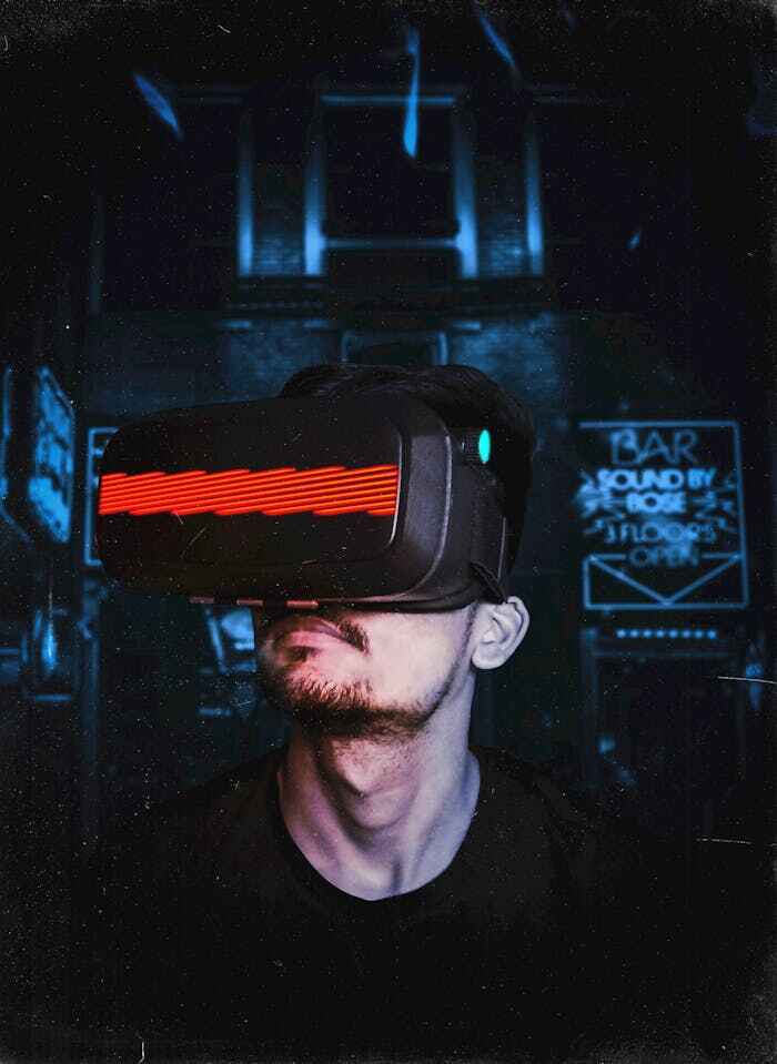 Internet of Behaviour - Man Wearing VR Goggles